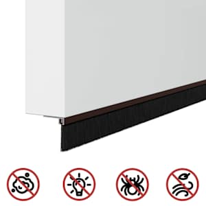Šroubovací těsnění dveřního kartáče 6 pcs Hnědá 100 cm - obrázek 10