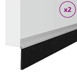 Samolepicí štěrbiny na dveře 2 pcs Stříbrná 100 cm - obrázek 3