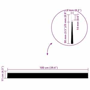 Samolepicí štěrbiny na dveře 2 pcs Stříbrná 100 cm - obrázek 10