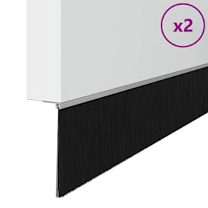 Samolepicí štěrbiny na dveře 2 pcs Stříbrná 100 cm - obrázek 3