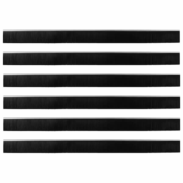 vidaXL Isekleebivad Uksed Brush Seibid 6 tk 100 cm Alumiiniumisulamist