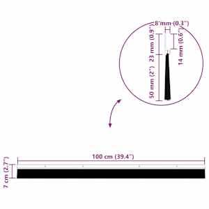 Šroubovací těsnění dveřního kartáče 2 pcs Stříbrná 100 cm - obrázek 11