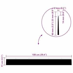 Šroubovací těsnění dveřního kartáče 2 pcs Stříbrná 100 cm - obrázek 11
