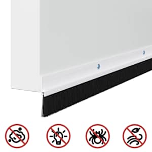 Šroubovací těsnění dveřního kartáče 2 pcs Bílá 100 cm - obrázek 9