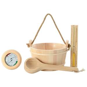 vidaXL Sauna Aksessuaaride Komplekt 4 tk Pruun