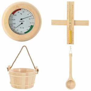 Sada doplňků do sauny 4 pcs Hnědá - obrázek 9