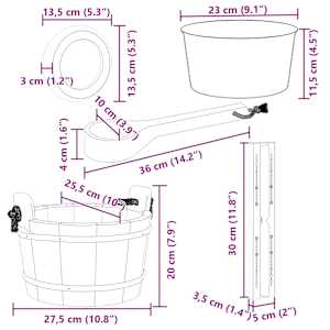 Sada doplňků do sauny 4 pcs Hnědá - obrázek 13