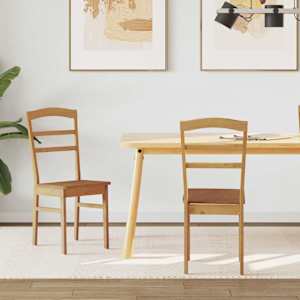 Jedilni stol 2 pcs Naravna Masivno gumovo les