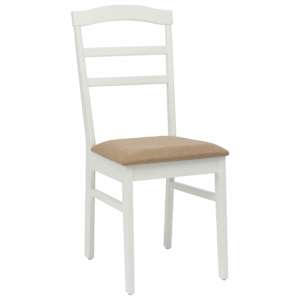 Jídelní židle 2 pcs Bílá a hnědá Masivní gumové dřevo - obrázek 4