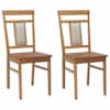 vidaXL S&ouml;&ouml;gitool 2 tk Paks Kautsukipuit Neutraalne 36 x 44,5 x 91,5 cm