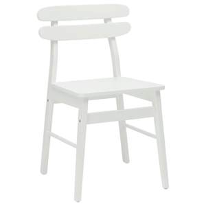 Jídelní židle 2 pcs Bílá Masivní gumové dřevo - obrázek 4