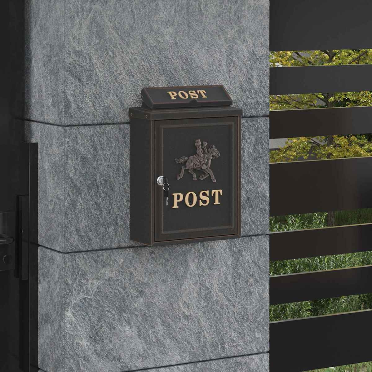 Væghængt Postkasse 29 x 13 x 41 cm Gustt aluminium