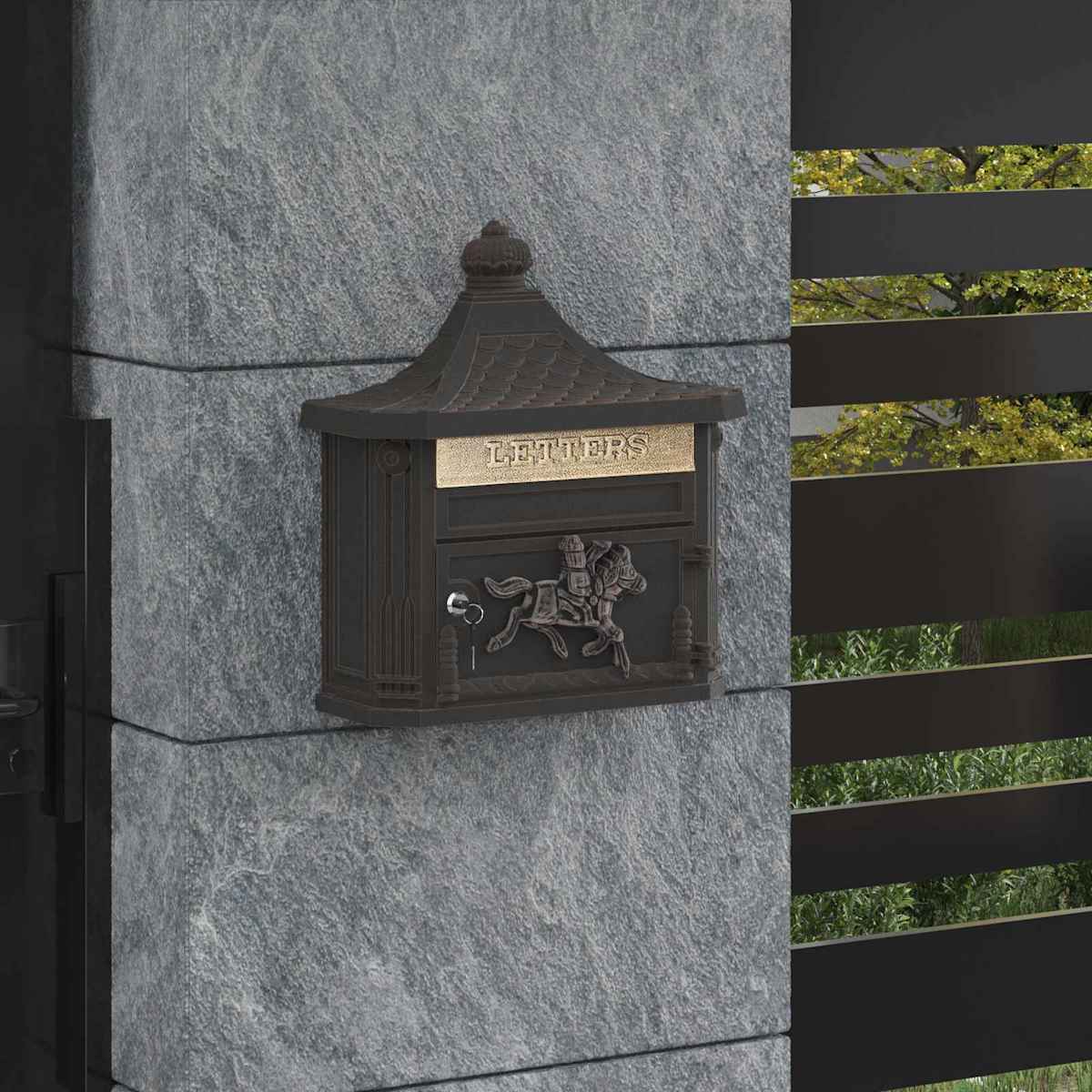 Væghængt Postkasse 40,5 x 16 x 45 cm Gustt aluminium