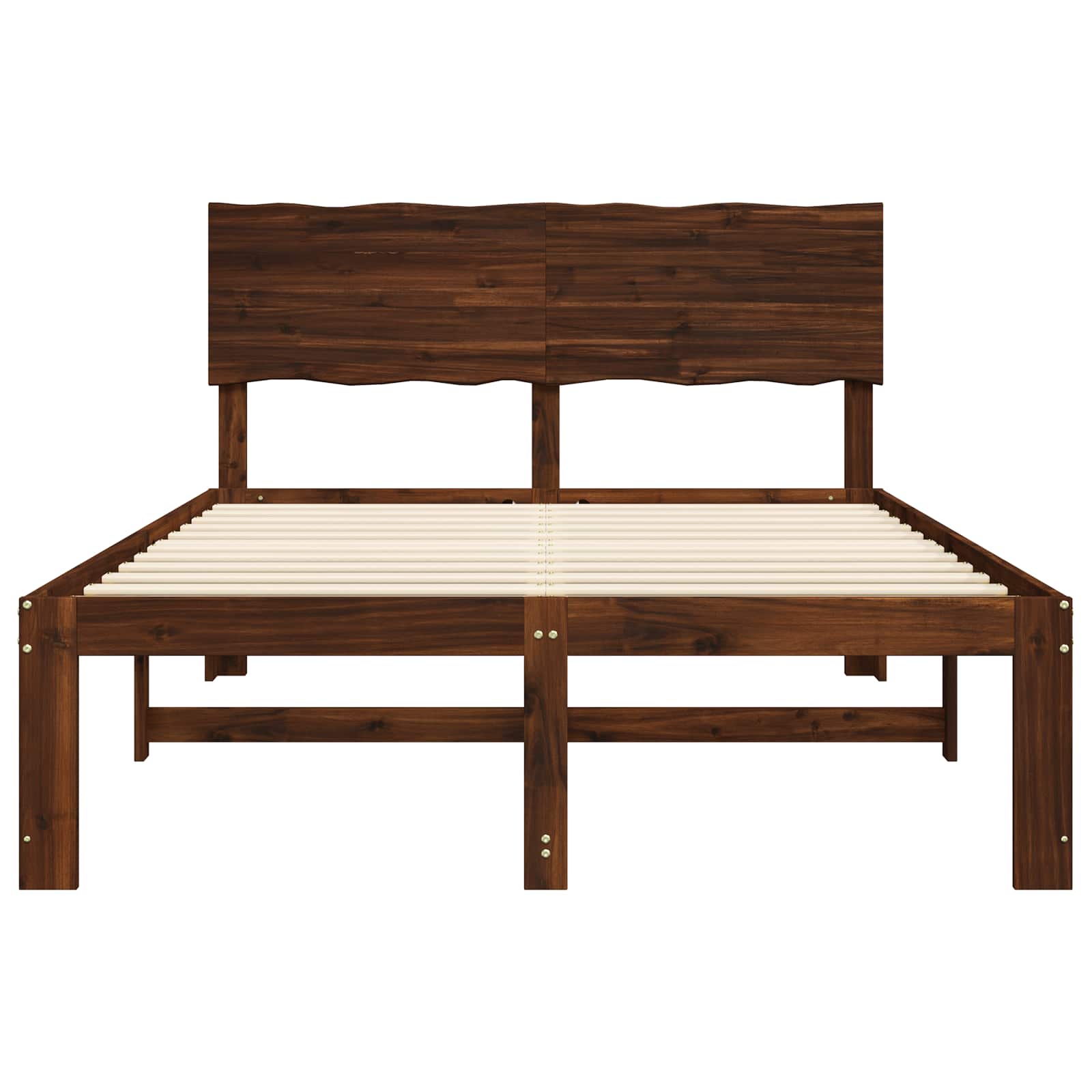 Parivuodekehys päädyn kanssa ROSTOCK Tumma ruskea 140 x 190 cm - Image 4