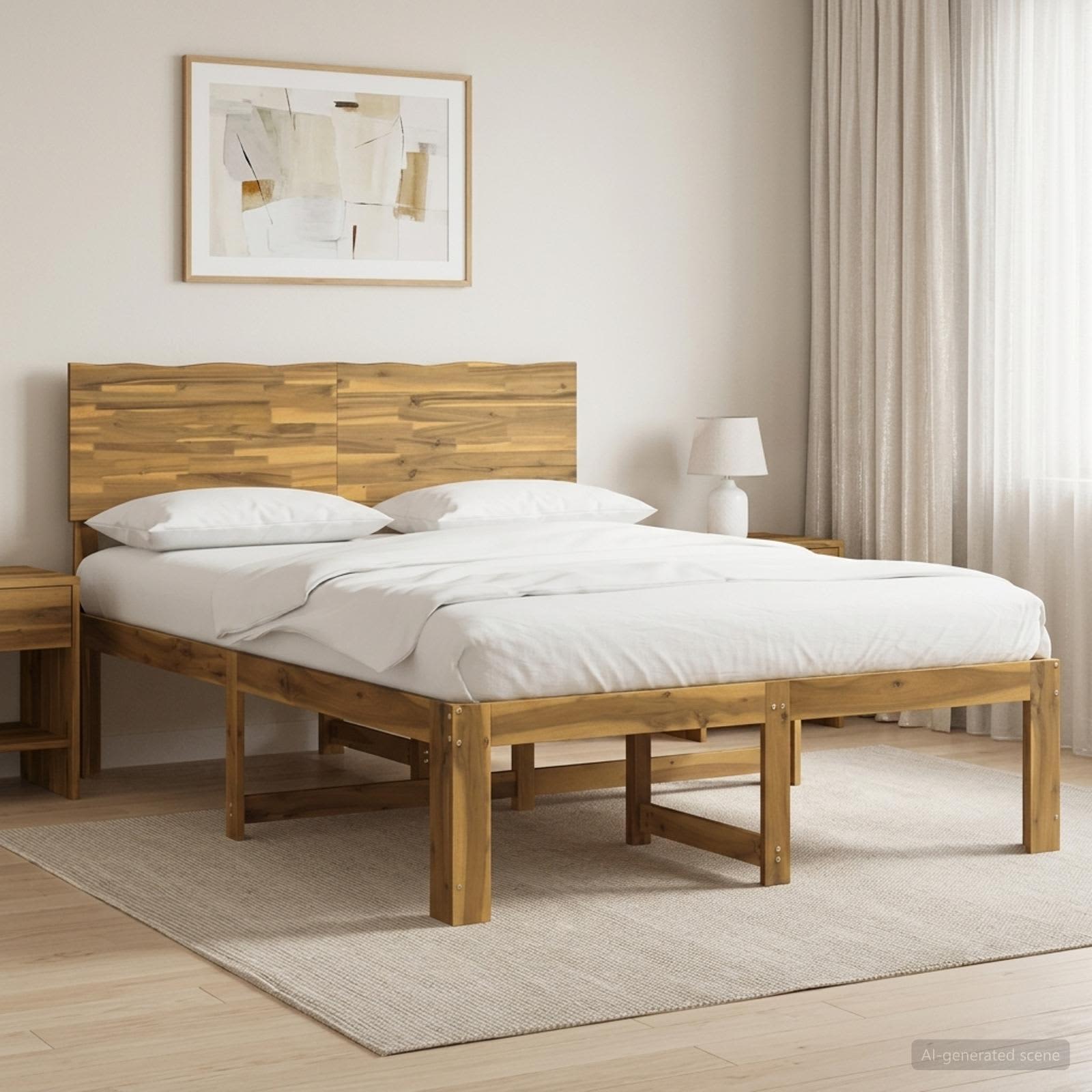 Parivuodekehys päädyn kanssa ROSTOCK valkoinen 5FT King Size