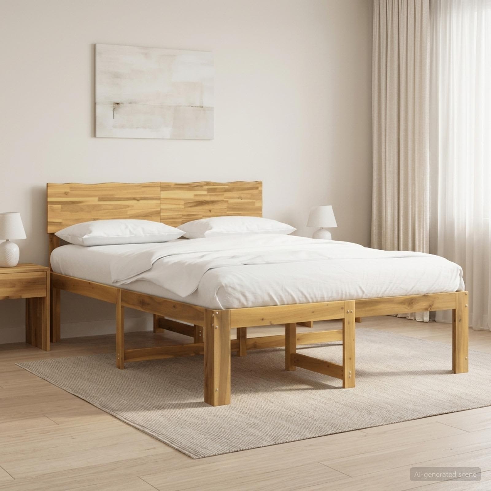 Parivuodekehys päädyn kanssa ROSTOCK valkoinen 5FT King Size