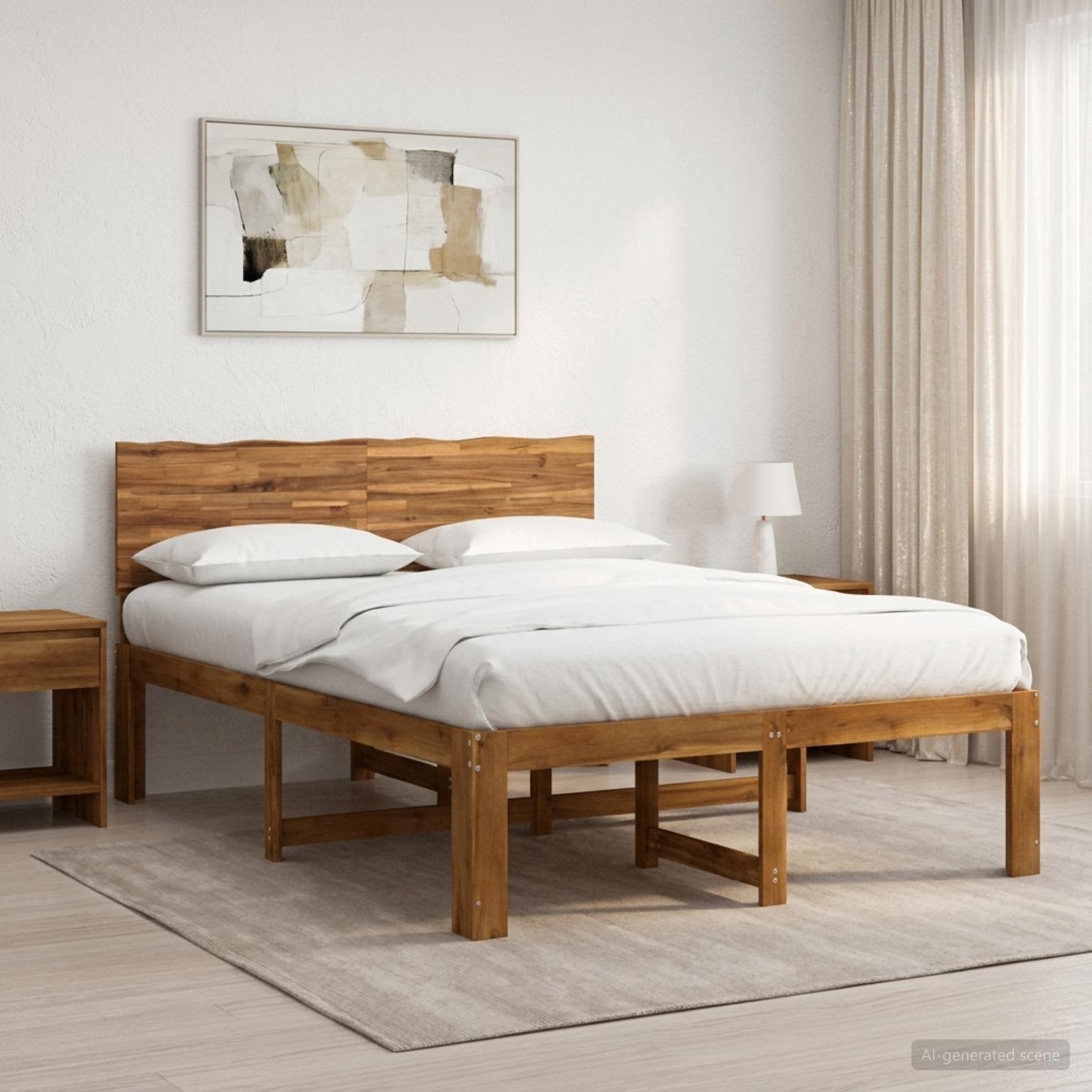 Parivuodekehys päädyn kanssa ROSTOCK Luonnollinen 4FT6 Double