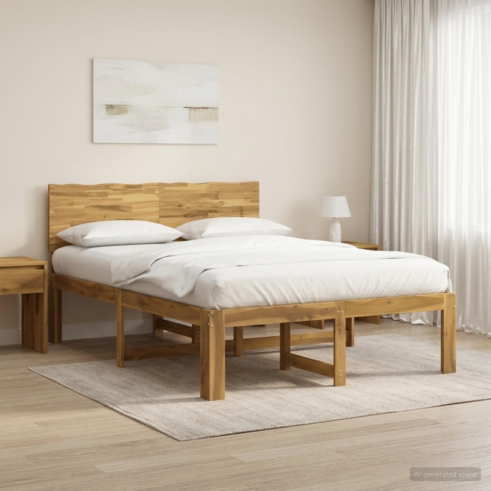 Parivuodekehys päädyn kanssa ROSTOCK valkoinen 5FT King Size
