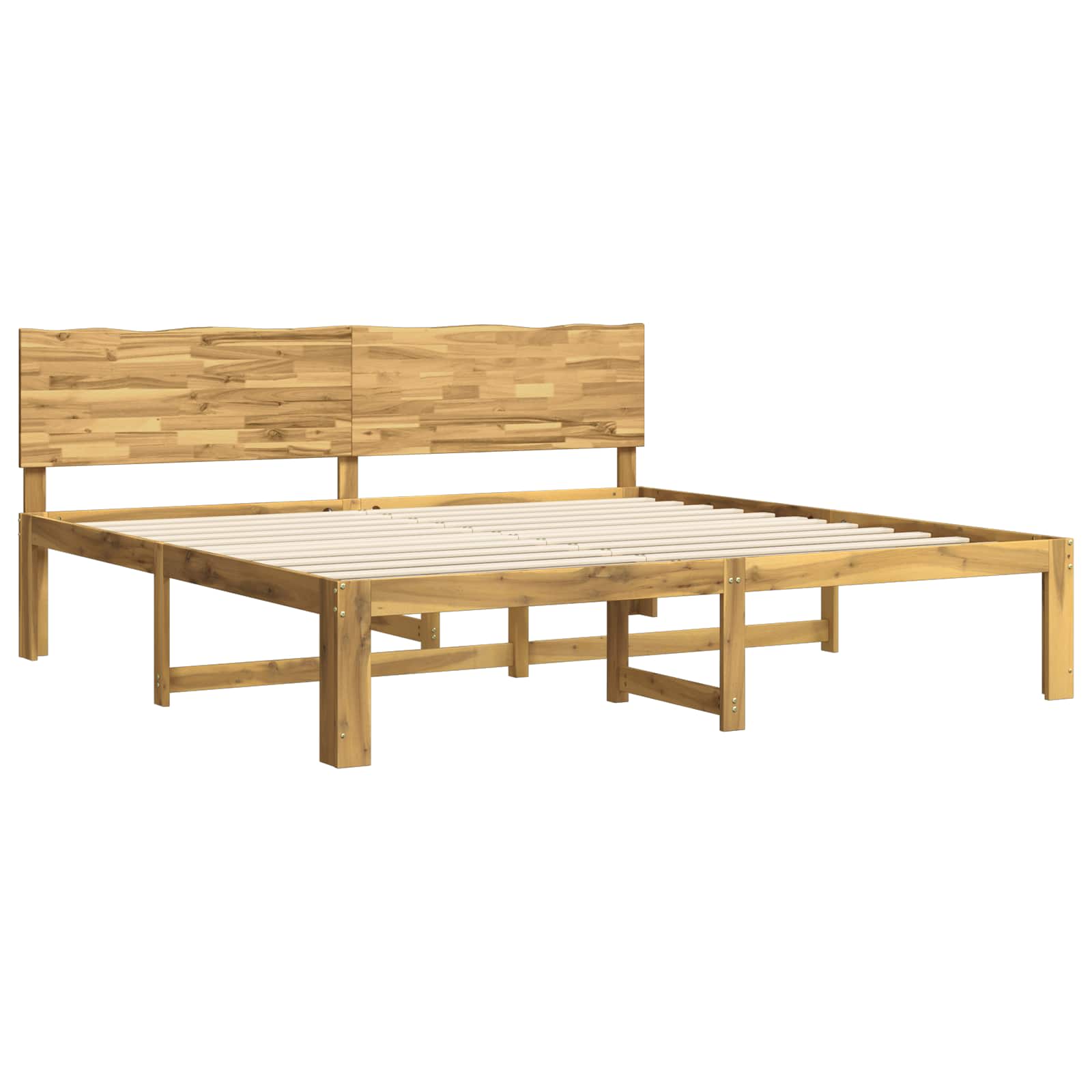 Parivuodekehys päädyn kanssa ROSTOCK valkoinen 200 x 200 cm - Image 3