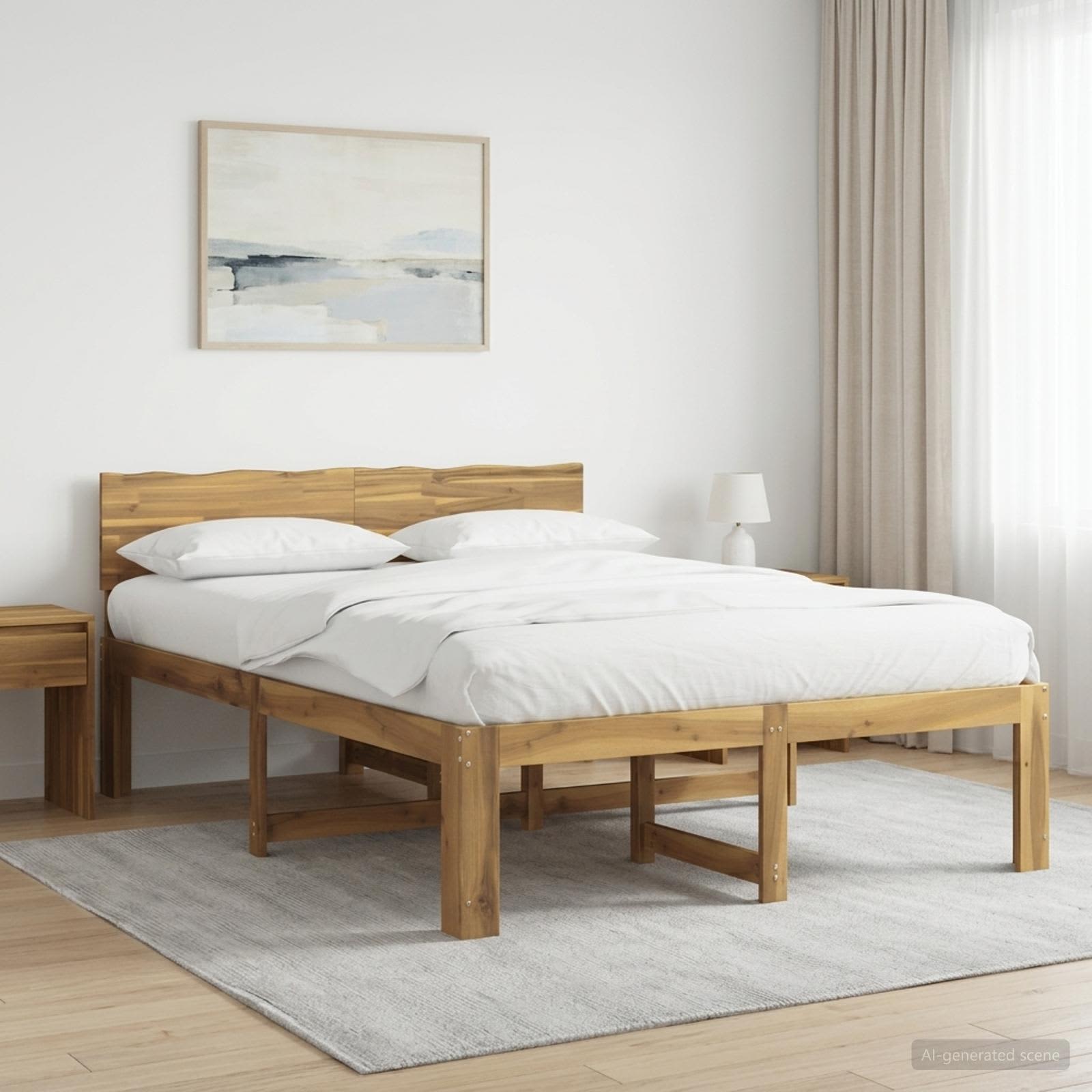 Parivuodekehys päädyn kanssa ROSTOCK valkoinen 5FT King Size