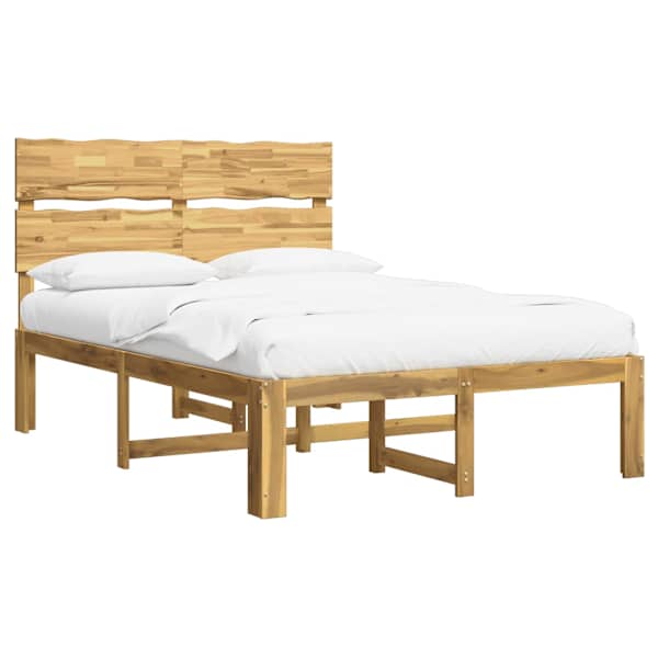vidaXL Kaheinimesevoodi raam koos peatsiga ROSTOCK Valge 120 x 190 cm