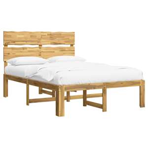 vidaXL Kaheinimesevoodi raam koos peatsiga ROSTOCK Valge 135 x 190 cm