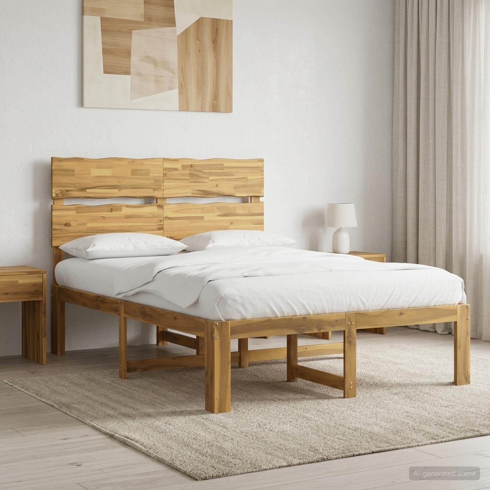 Parivuodekehys päädyn kanssa ROSTOCK valkoinen 140 x 190 cm