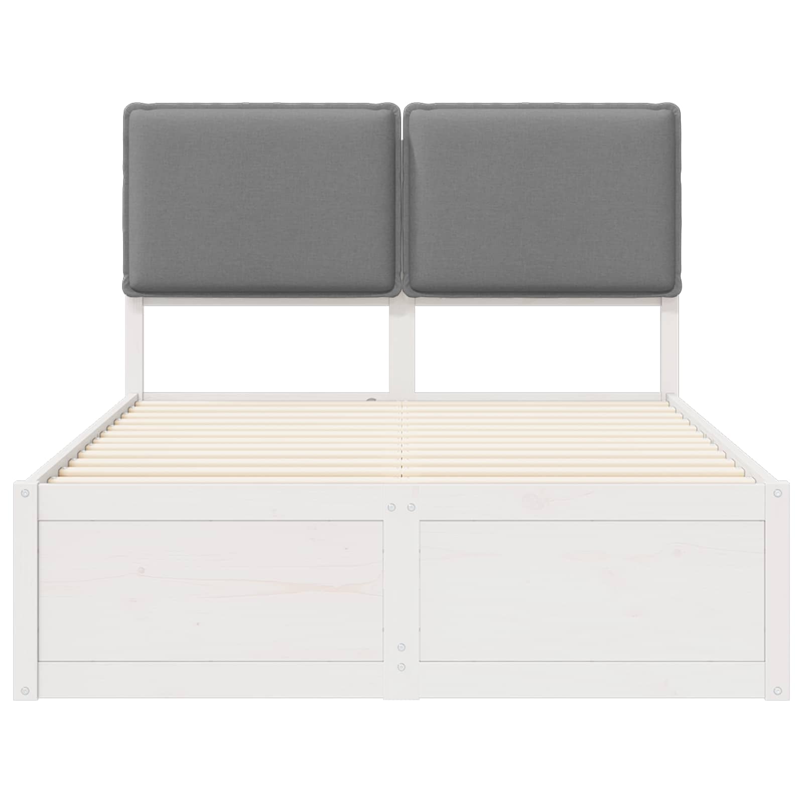 Posteljni okvir z oblazinjenim vzglavjem Svetlo siva - slika 5