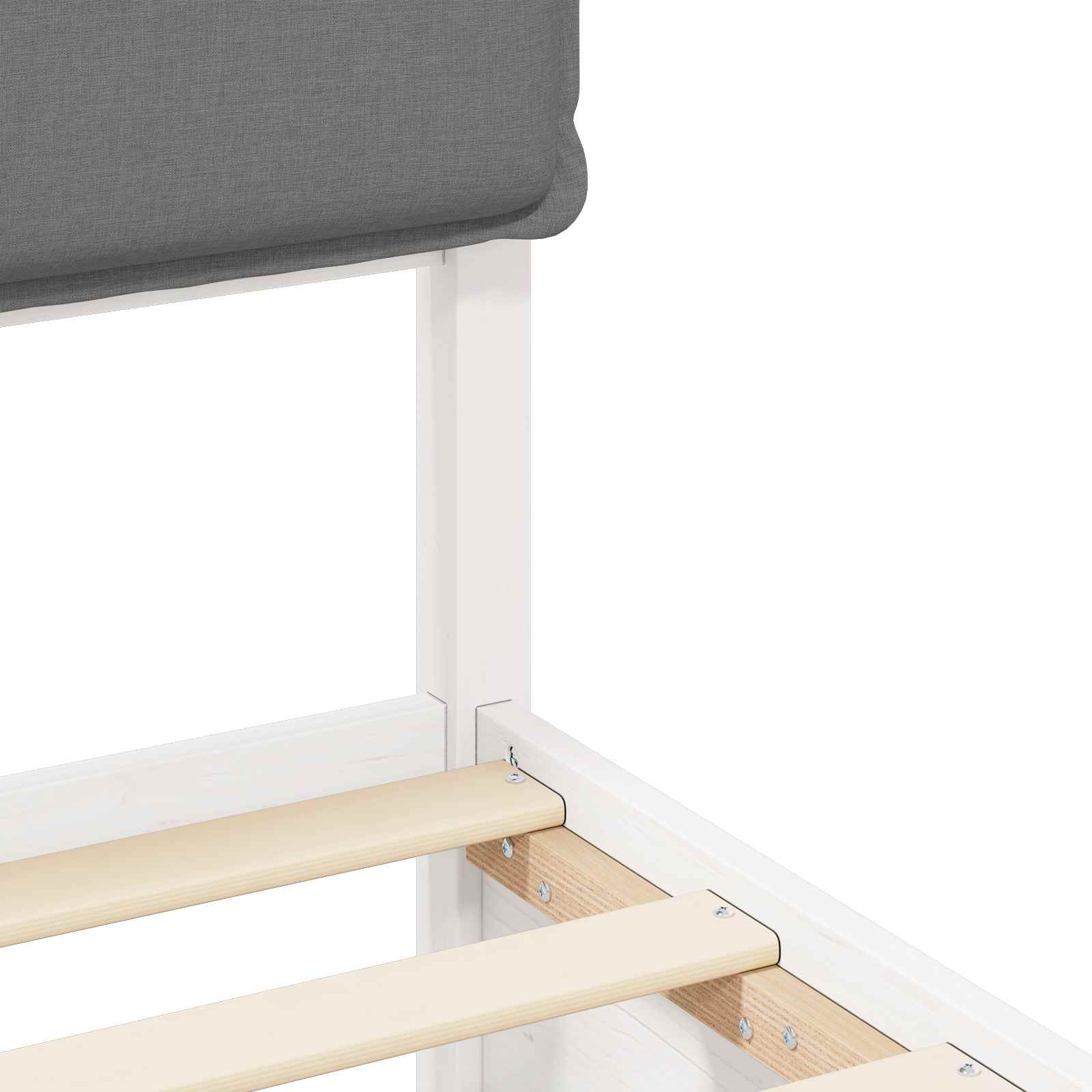 Posteljni okvir z oblazinjenim vzglavjem Svetlo siva - slika 8