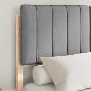 Rám postele s čalouněným čelem s čelo Světle šedá 120 x 190 cm - obrázek 3