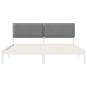 Rám postele s čalouněným čelem s čelo Světle šedá 200 x 200 cm - obrázek 5