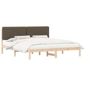 Rám postele s čalouněným čelem s čelo Taupe 200 x 200 cm - obrázek 2