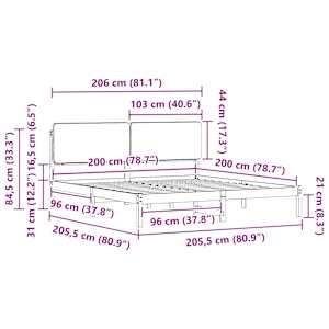Rám postele s čalouněným čelem s čelo Taupe 200 x 200 cm - obrázek 11