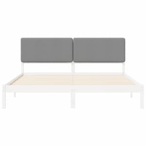 Rám postele s čalouněným čelem s čelo Světle šedá 200 x 200 cm - obrázek 5