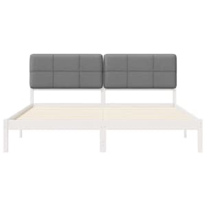 Rám postele s čalouněným čelem s čelo Tmavě šedá 200 x 200 cm - obrázek 5