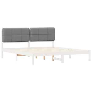 Rám postele s čalouněným čelem s čelo Světle šedá 200 x 200 cm - obrázek 4