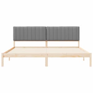 Rám postele s čalouněným čelem Světle šedá 200 x 200 cm - obrázek 5