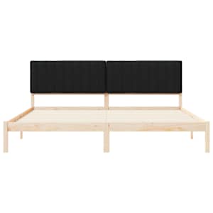 Rám postele s čalouněným čelem Černý 200 x 200 cm - obrázek 5