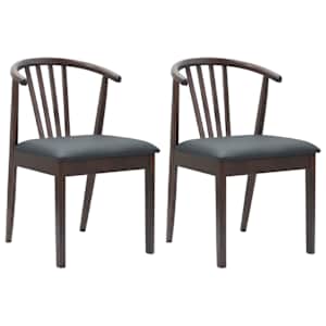 Jídelní židle 2 pcs Světle hnědá a černá - obrázek 2