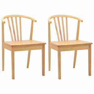 vidaXL S&ouml;&ouml;gitool 2 tk Tahke kummipuu Neutraalne 51 x 61 x 80,5 cm