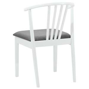 Jídelní židle 2 pcs Bílá a šedá Pevné gumovníkové dřevo - obrázek 7