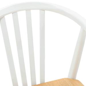 Jídelní židle 2 pcs bílá a přírodní Pevné gumovníkové dřevo - obrázek 8
