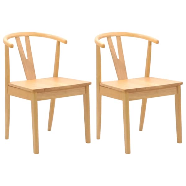 vidaXL S&ouml;&ouml;gitool 2 tk Paks Kautsukipuit Neutraalne 50,5 x 61 x 80,5 cm