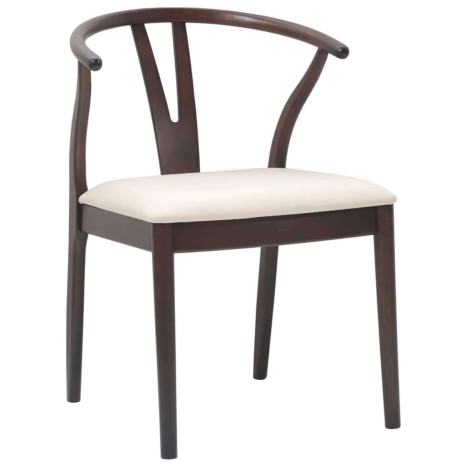 Ruokatuoli 2 pcs Vaaleanruskea ja vaalea Kestävä Kumipuinen - Image 4