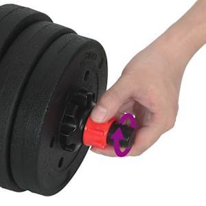 2v1 sada činek a tyče 20kg 20kg Černá a červená - obrázek 7