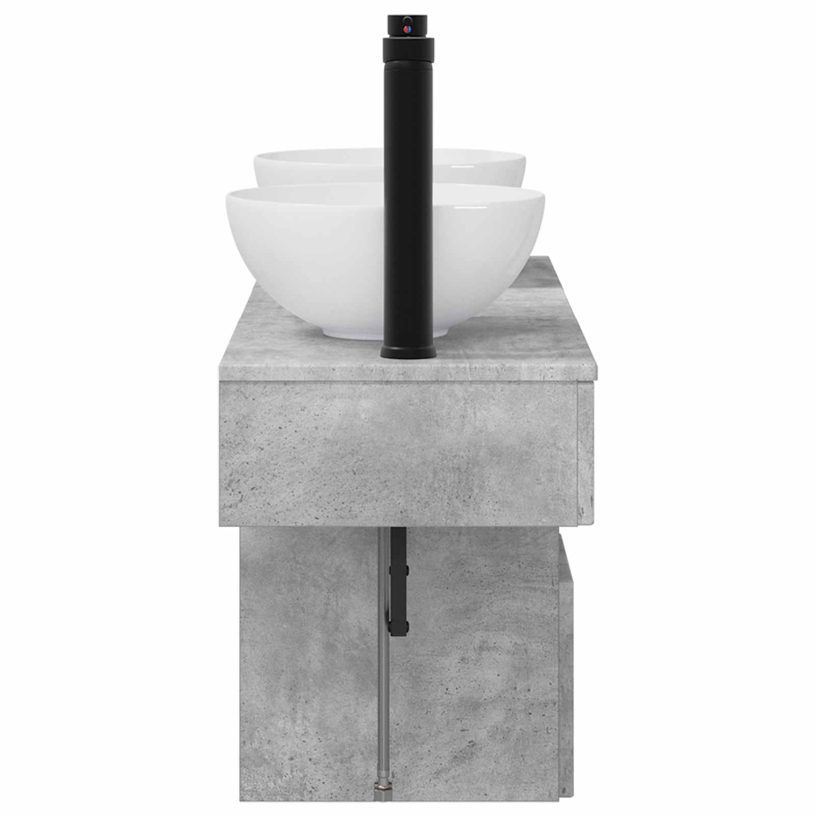 vidaXL Badezimmerschrank-Set 3 stk. Betongrau 40 x 41 x 56 cm – Bild 7