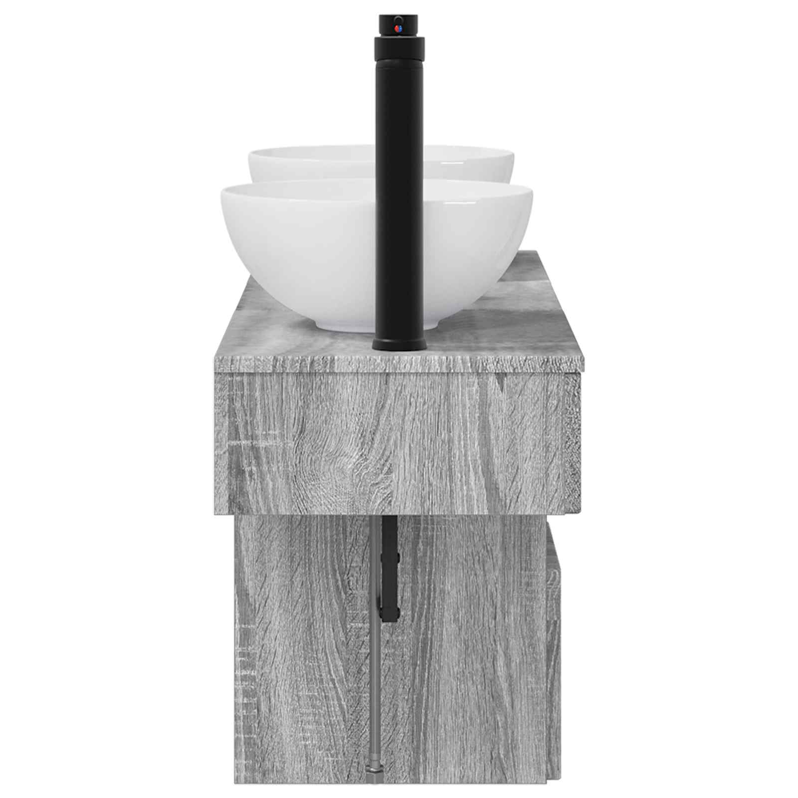 vidaXL Badezimmerschrank-Set 3 stk. Grau Sonoma 40 x 41 x 56 cm – Bild 7