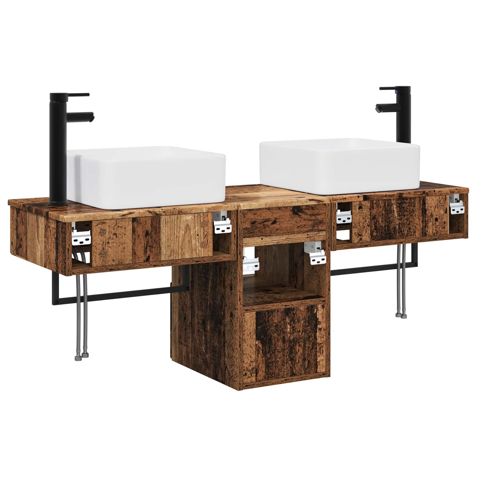 Komplet omaric za kopalnico 3 kos Star les 136 x 35 x 80 cm