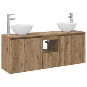 vidaXL Vannitoa kapikomplekt 3 tk Artisan tamm 49,5 x 35 x 63 cm