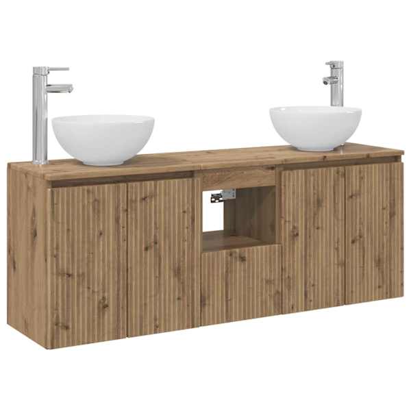 vidaXL Vannitoa kapikomplekt 3 tk Artisan tamm 49,5 x 35 x 63 cm